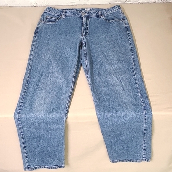 - Y2K LIZ JEANS Light Acid Wash Size 10 Ankle/Short  Loose Fitting - Picture 2 of 8